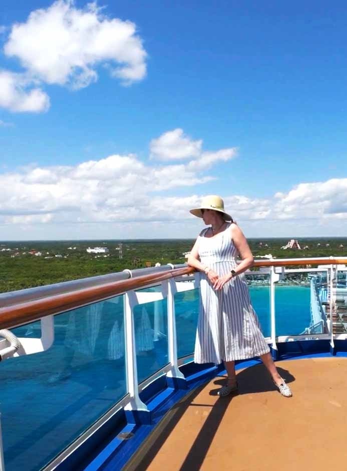 Nina with her Cornish Rex cats